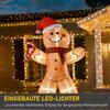 Self-inflating gingerbread man, including blower, Christmas decoration 2.4 m with LED lights