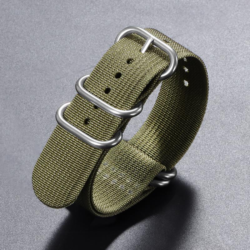 Wysokiej jakości nylonowy pasek do zegarka 18 mm 20 mm 22 mm 24 mm Pasek do zegarka Wojskowy Sportowy Oddychająca Bransoleta Pasek Męski Pasek na nadgarstek Akcesoria Pasek