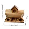 Handgefertigtes Holzvogelhaus Wasserdicht 3 Kammern Vogelzuchtbox Wetterfest Verdicktes Vogelfutterhaus Vogelhaus Hinterhof