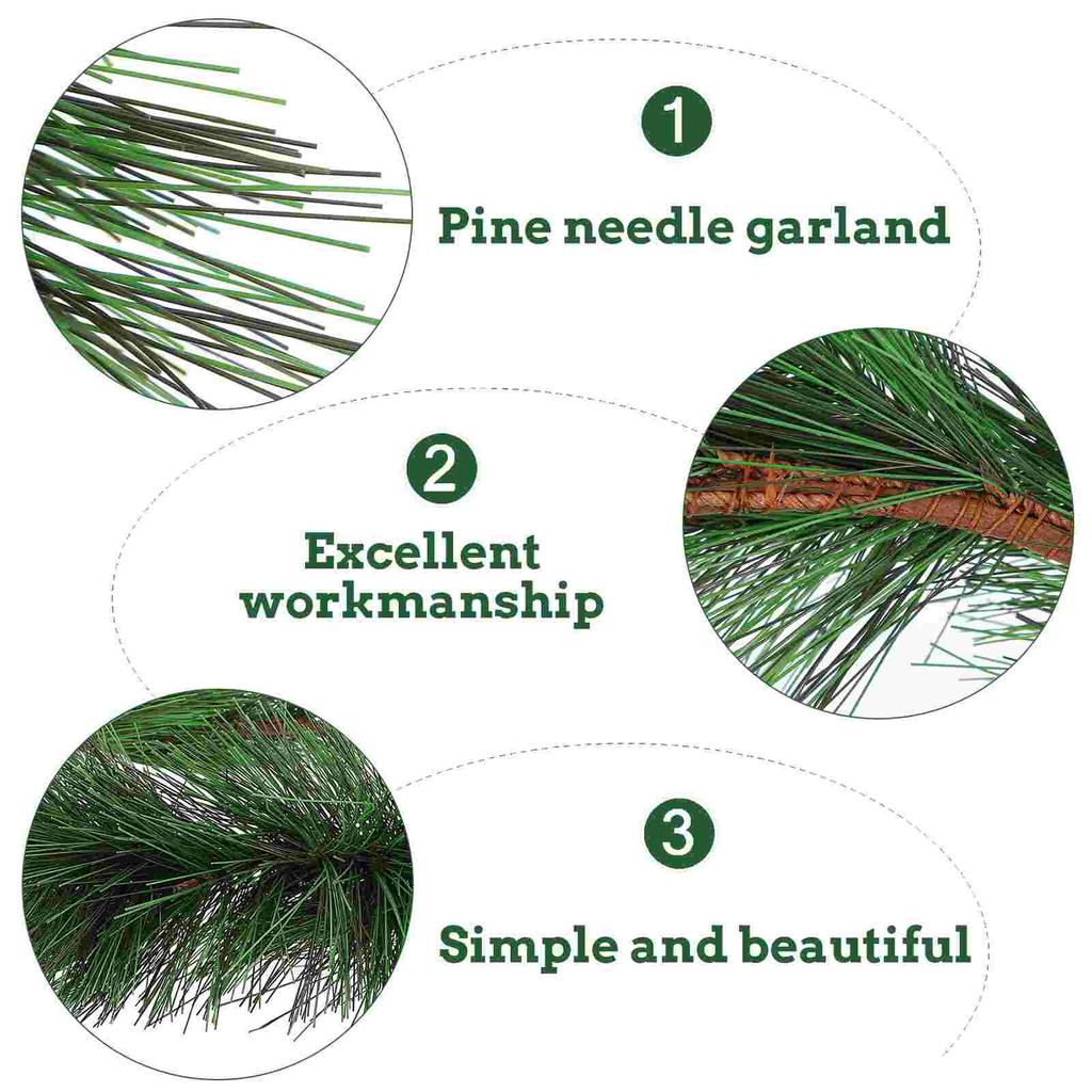 Christmas Pine Needle Ring Decor Artificial Garland Greenery Needles Simulated Decoration Pvc Home