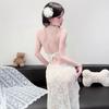 French romantic light perspective hook lace sexy suspender nightdress pure desire high sense of thin high split