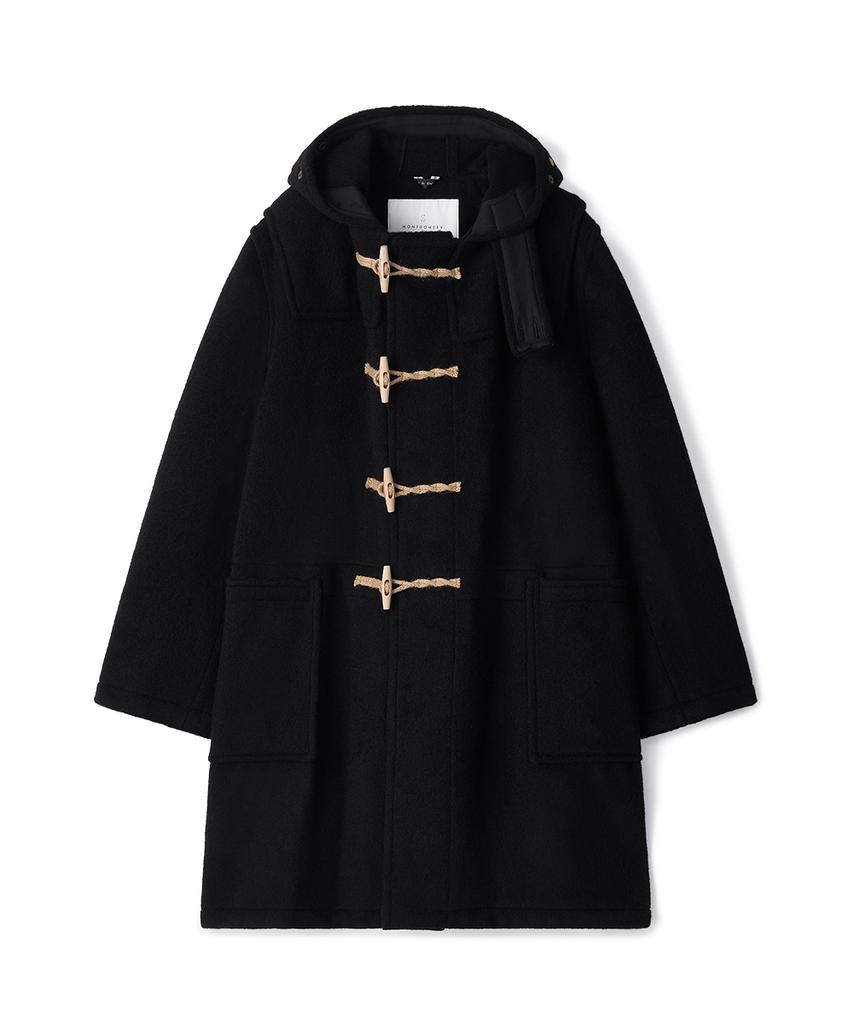 Montgomery Long Original Duffle Coat With Wooden - Black