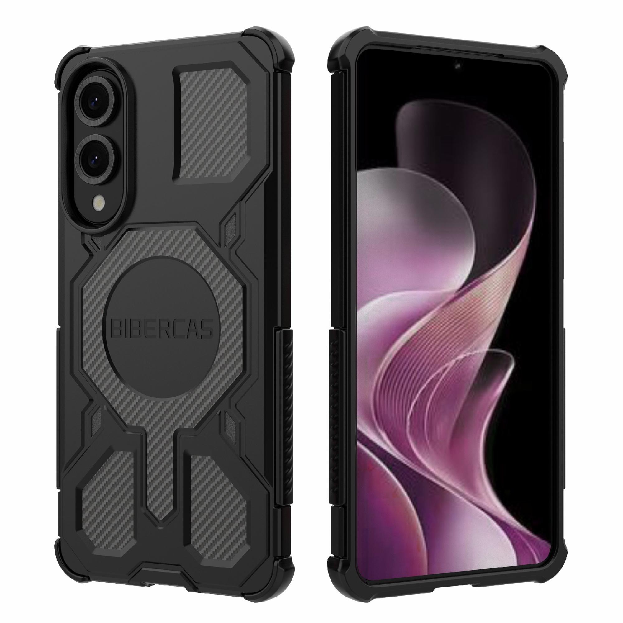 

BIBERCAS J-16 Series For Samsung Galaxy S25 Edge Case Compatible with MagSafe Anti Drop TPU+PC Phone Cover Black