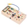 Lights Switch Board Toy Wooden Puzzle Early Education Fine Motor Skill LED Light Switch Board Toy