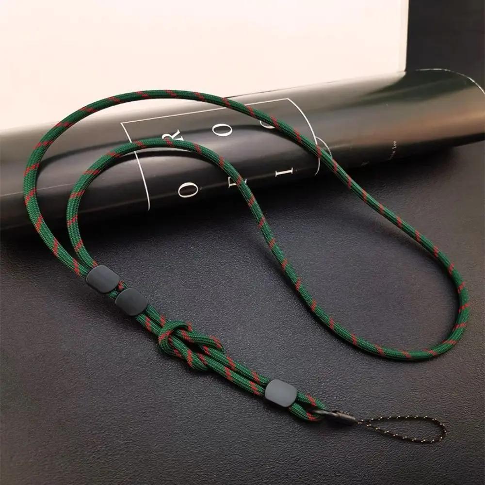Lanière de téléphone portable tissée à la main Nouvelle Lanière amovible réglable Double usage Longue chaîne anti-perte pour suspension au cou