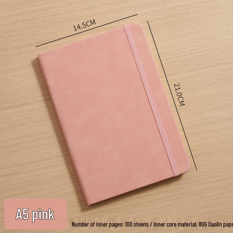 A5 Hardcover PU Strap Notebook - Thickened, Elegant Business Office Diary