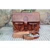 Messenger Laptop Satchel S Sac à bandoulière Homme Vintage Nouveau Marron Cuir Véritable