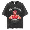 Vintage Cotton Washed TShirt Anime Hajime No Ippo Kamogawa Boxing Gym Loose T Shirts Men Women YK Hip Hop Summer Top Tee