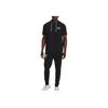 Under Armour Rival Terry Short Sleeve Hoodie With Drawstring And Solid Color Pattern Print Men Tops Black 1370396-001