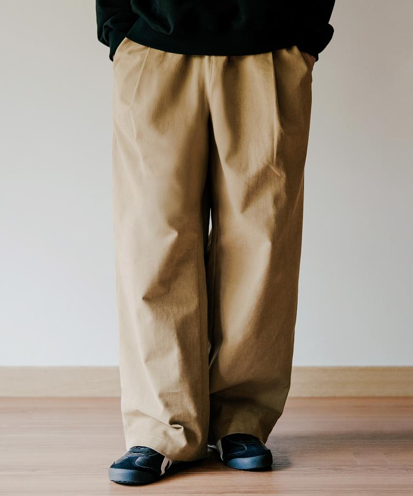 WV PROJECT Soft Touch Elastic Waist Pants Beige Mmlp7813