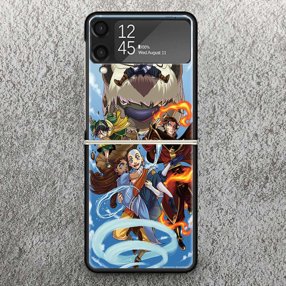 Anime Avatar The Last Airbender Zflip4 Zflip5 Phone Case For Samsung Z Flip3 Flip4 Flip5 5G ZFlip 4 5 3 Cover Cellphone Shell Fu