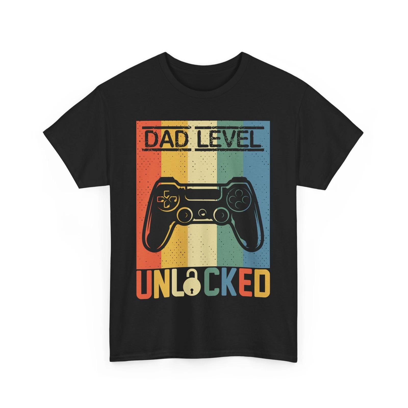Dad Level T-Shirt | Gaming Tee for Top Players | Funny Game Graphic Shirt 4XL