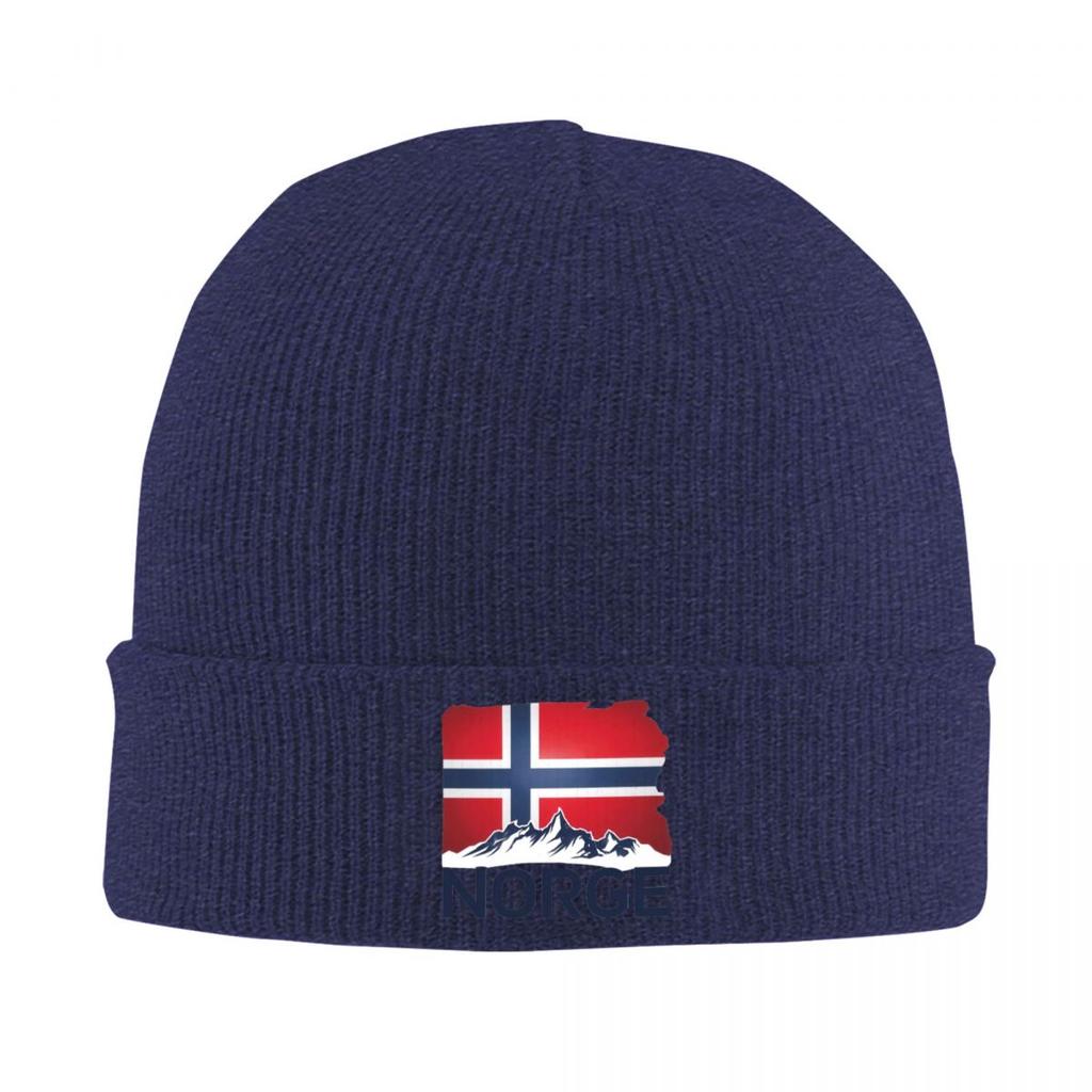 Berretto Lavorato a Maglia Caldo con Bandiera Norvegese Moda Cappello Berretto Autunno Inverno Cappelli Beanie da Esterno per Uomo Donna Adulto