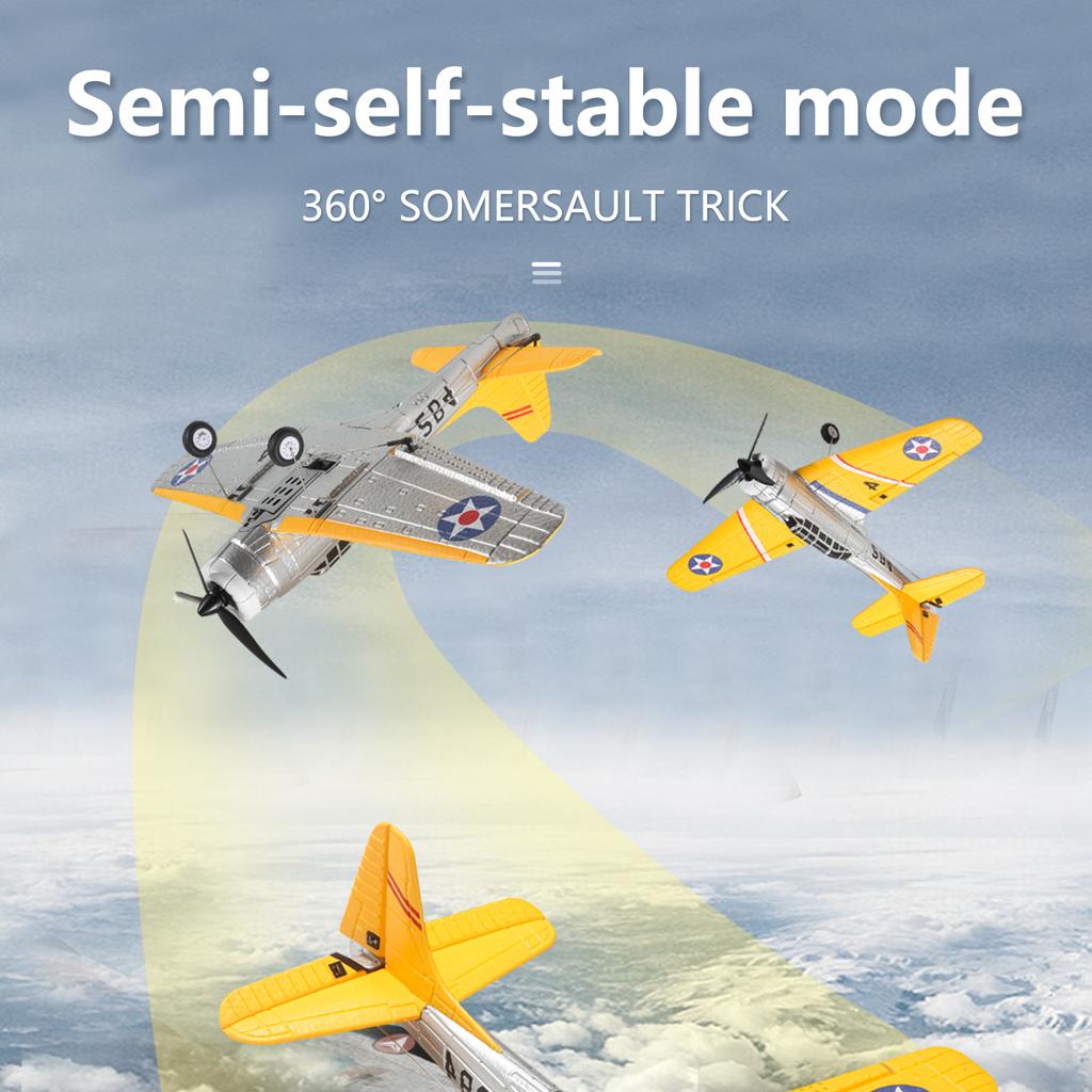 2.4G RC Airplane, EPP Foam Glider with Brushless Motor, Gyro Stabilizer, 360 degrees  Flip and 180 degrees  Inverted