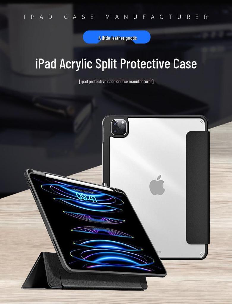 Detachable Acrylic iPad Air/Pro/Mini 6 Protective Case - Anti-Bend & Anti-Drop