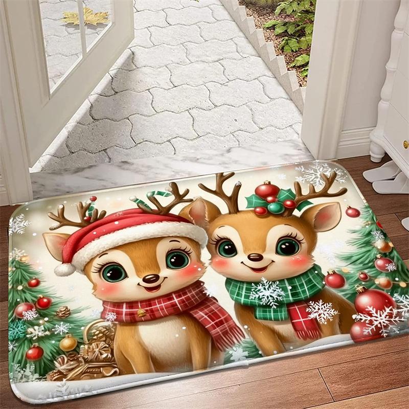 Retro Car Pattern Printed Floor Mat, Absorbent Foot Mat, Entrance Door Mat, Living Room Small Carpet, Soft and Comfortable