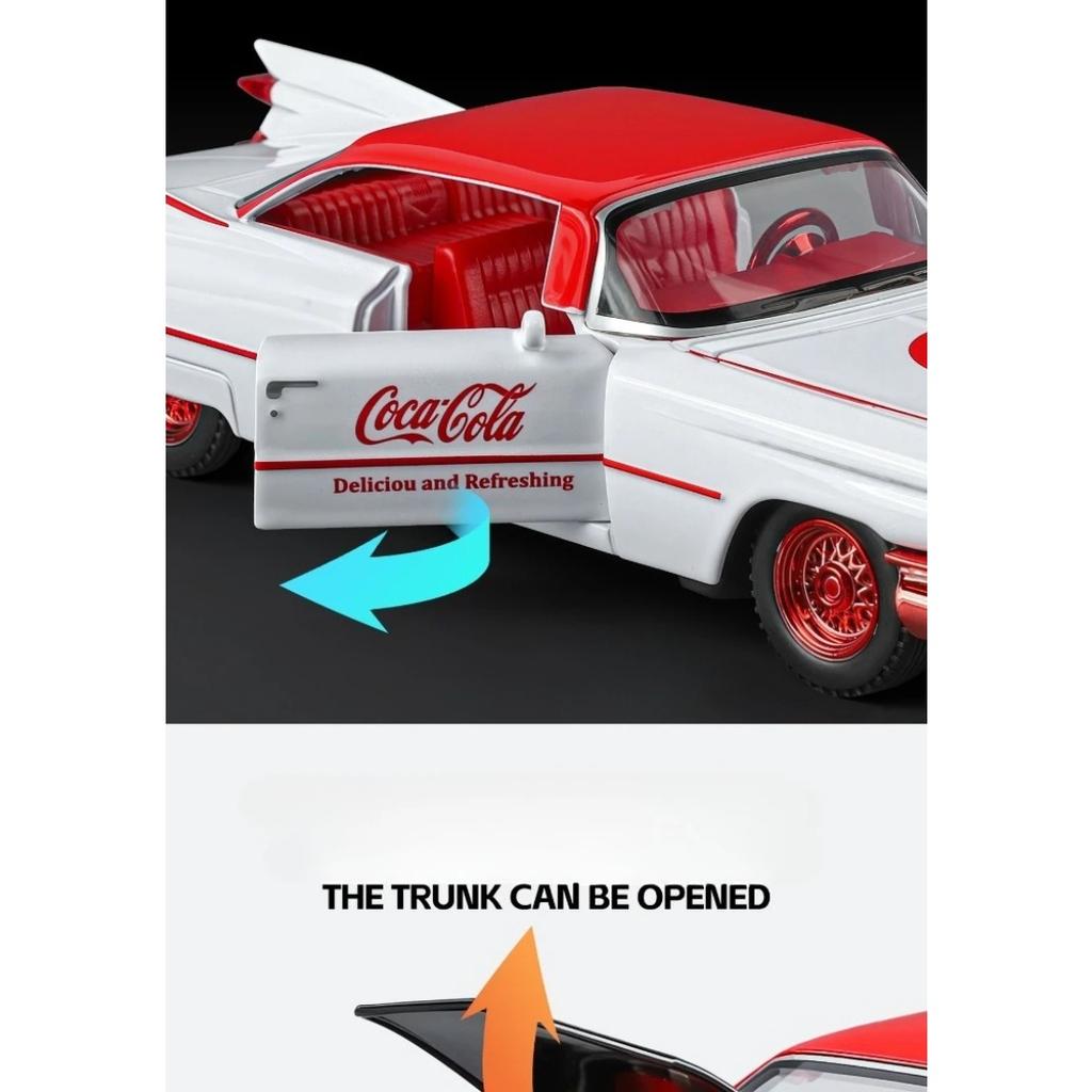 Simulation 1/32 1961 Cadillacs Series 62 Convertible Alloy Car Model Sound Light Children Metal Toy Vehicle Miniature Voiture