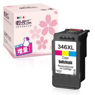 Delightcolor Capacity Canon BC346 Ink Cartridge with Remaining Capacity Indicator with PIXMA BC-346XL Extra-Low (Color) High-Capacity (Compatible