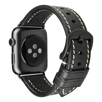 Business Band For Apple Watch Genuine Cow Leather Loop Bracelet Belt 6 SE 3 2 42MM 38MM 44/40MM Strap For iWatch 6 5 4 Wristband