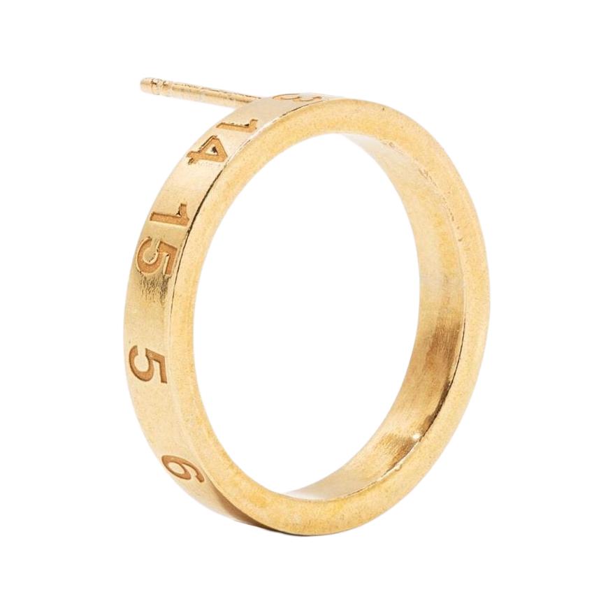Maison Margiela Digitale Logo Runde Ohrringe Herren Ohrringe Gold SM1VG0008S12967950