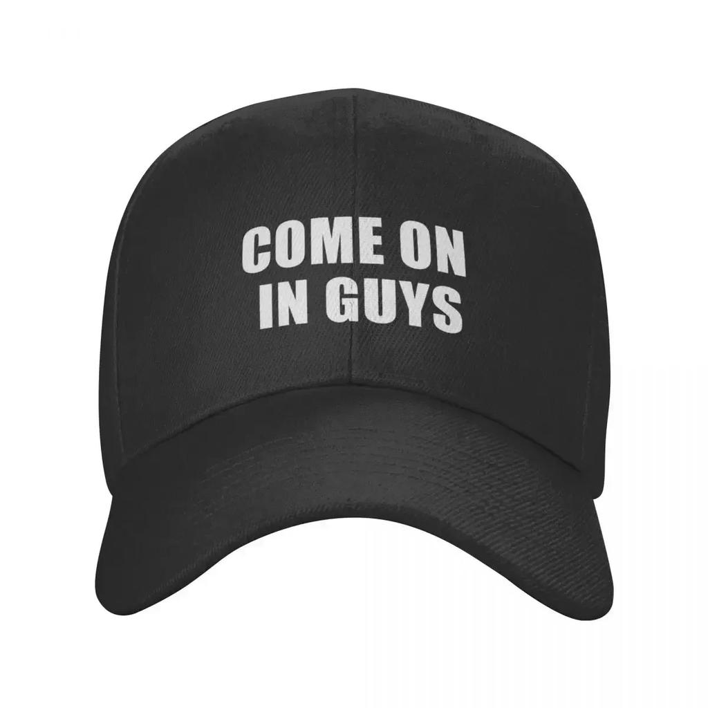 Come On In Guys Black Baseball Cap Wild Ball Hat fashionable Mens Hats Womens