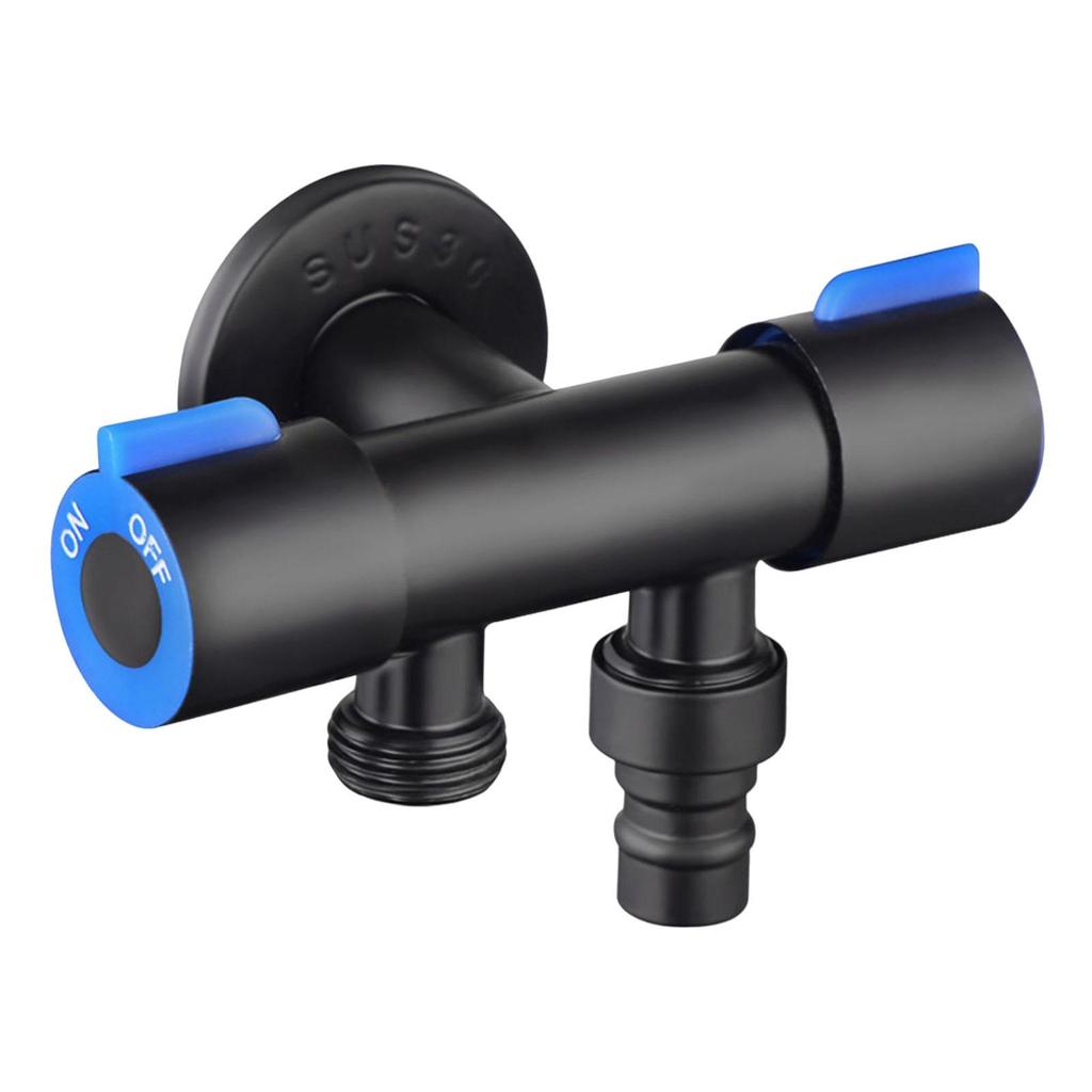 Dual Outlet Toilet Bidet Sprayer Shut Off Valve Angle Hose High Pressure Diverter for Washing