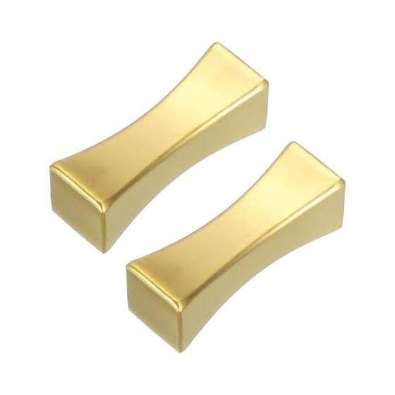 Uxcell Chopstick Rests Set of 2, 304 Stainless Steel Chopstick Holders, 2"x0.7"x0.66", Spoon Fork Rest Kitchen Utensil, Gold Tone, Rustproof Durable