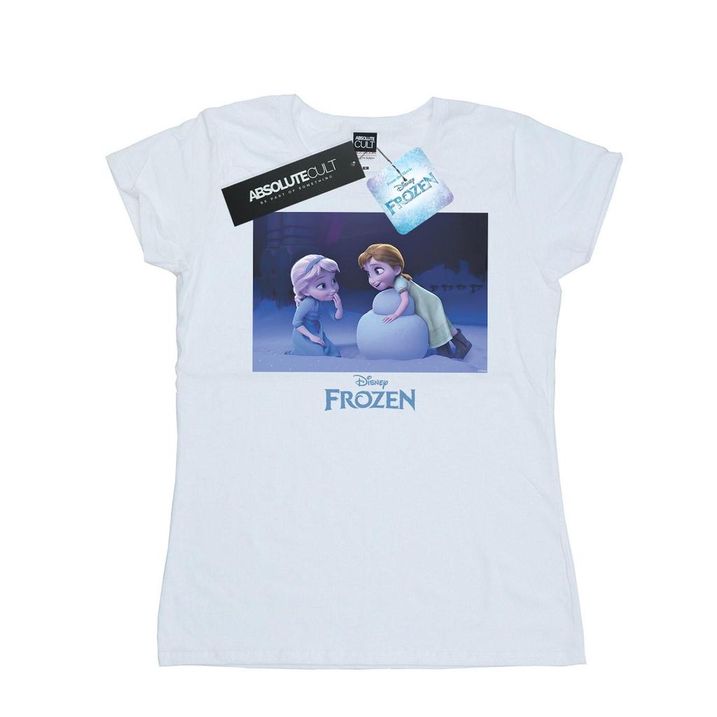 Disney Womens/Ladies Frozen Build A Snowman Cotton T-Shirt