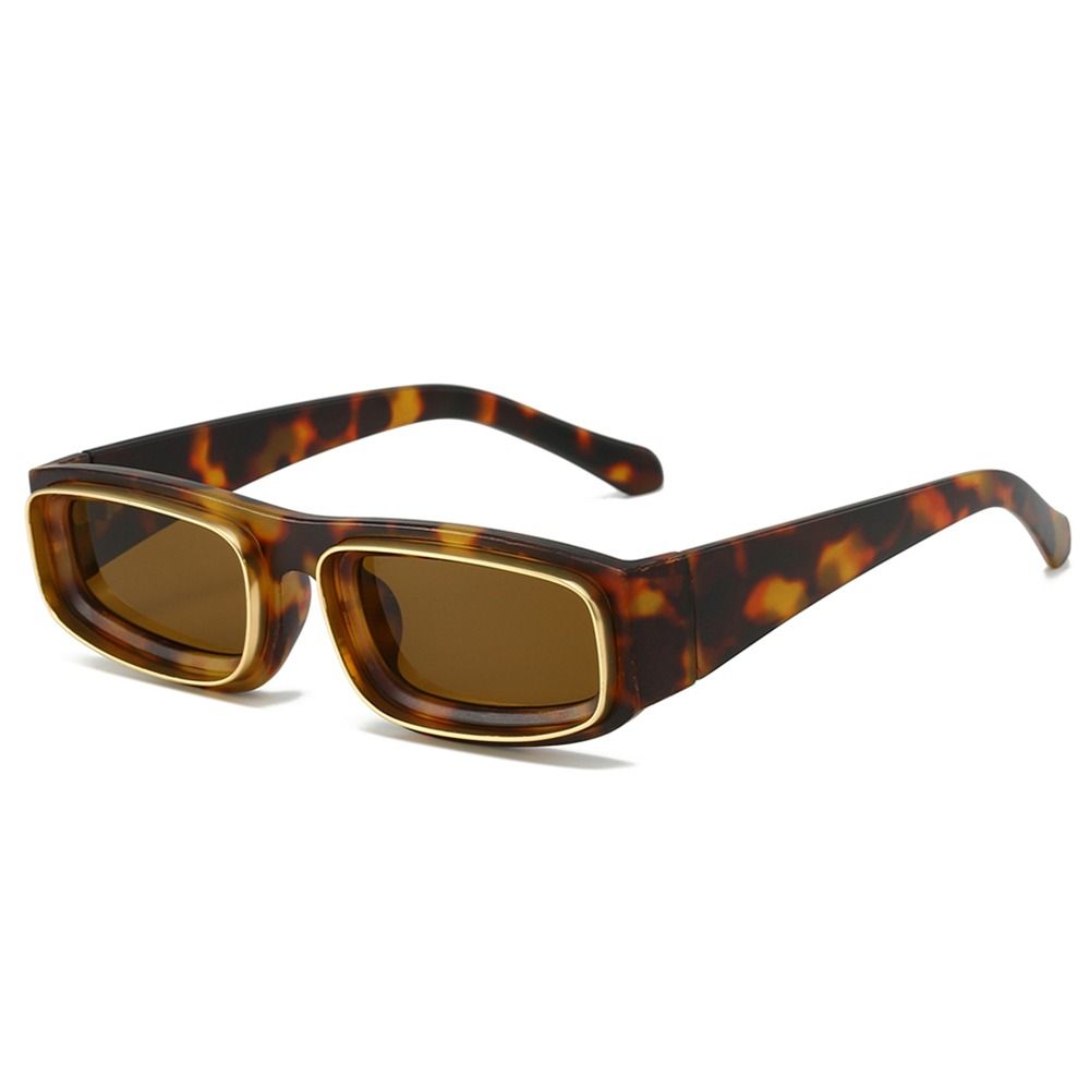 Trendy Y2K Small Sunglasses Colorful Fashion Leopard Shades Retro UV400 Sun Glasses for Women & Men