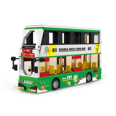 Wang Green 2. kat Turist Otobüsü LEGO LEGO Blok WG5971, Karışık Renk