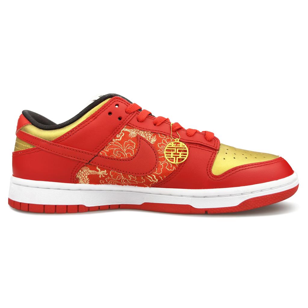 Nike Dunk Low Top Skateboard Shoes Unisex Gold Red FD9762-061(Team79-)