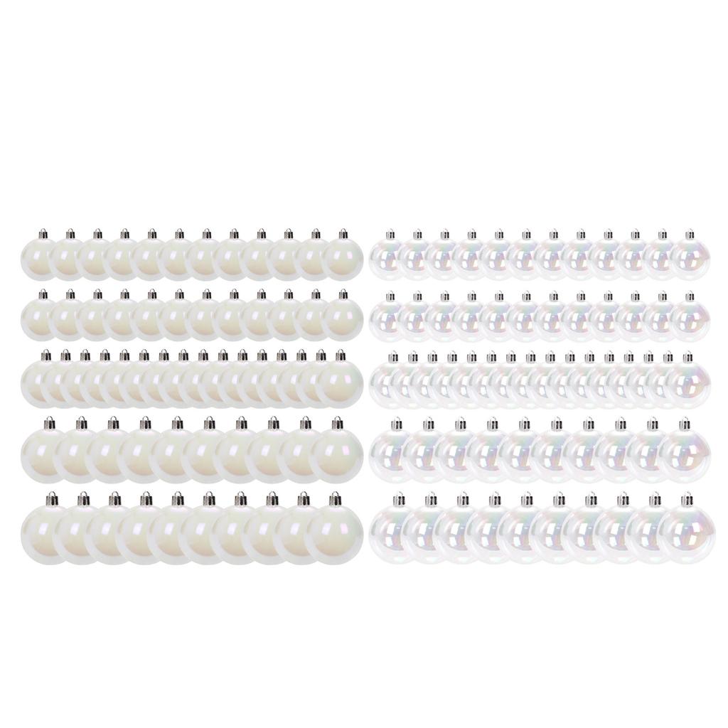 60PCS Christmas Tree Decoration Glittering PVC Ball Ornament Shatterproof Decorative Baubles For Holiday Centerpieces