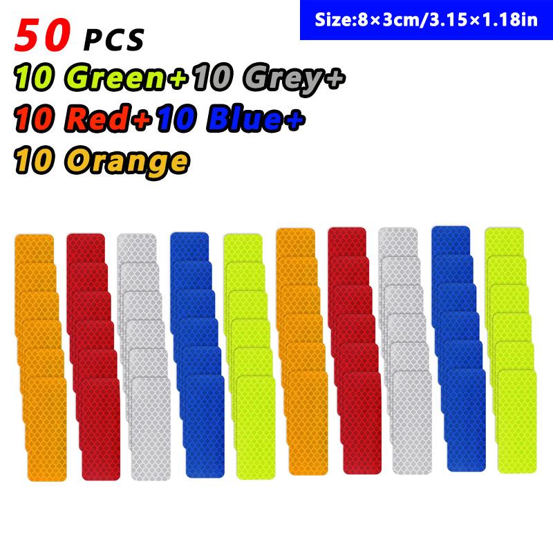 Car Wheel Hub Reflective Stripes Door Safety Opening Warning Sticker Tape Auto Rear Warning Reflective Tape Car Accessories