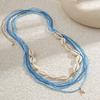 Colorful Rice Beads Waist Chain Sea Star Minimalist Bohemian Body Chain Ocean Style Body Jewelry Starfish Shell Belly Chain