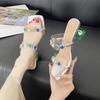Fashion 2025 Hot Selling Fashion Summer Women Sandals Shoes Beach Ladies Clear Sandal Comfortable High Heels Woman Transparent