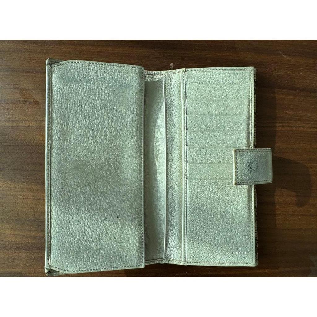 Used GUCCI GG Pattern Long Wallet Beige