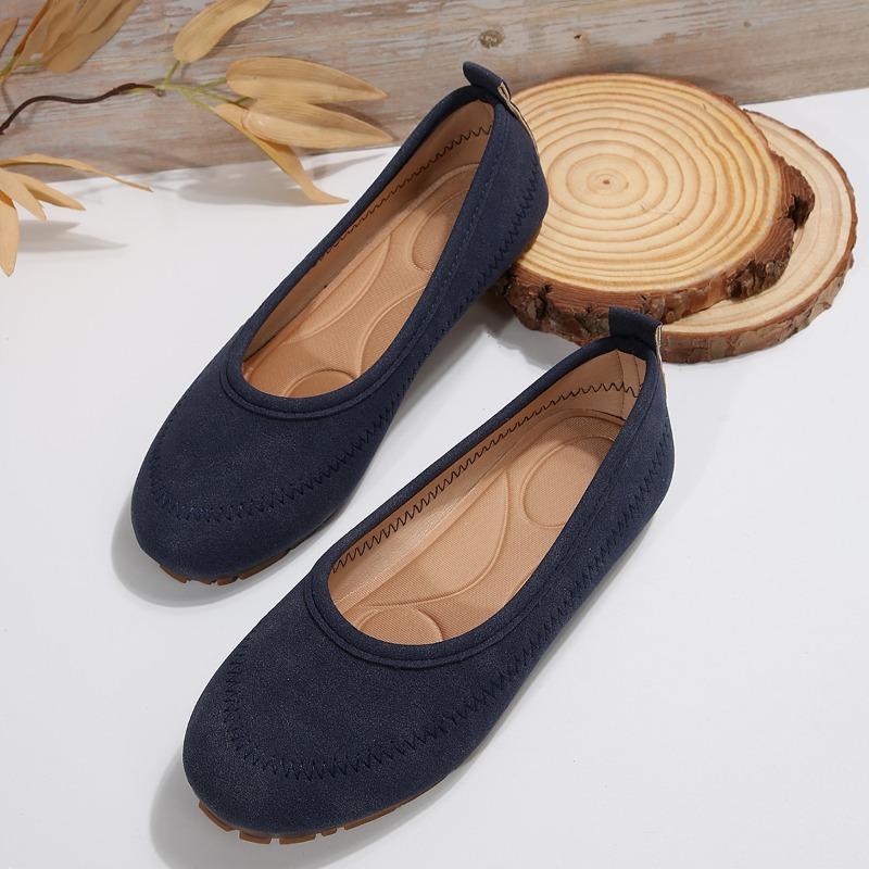 Women's Slip-On Flats, Soft Sole Casual Loafers, Breathable Durable Plus Size Fall Shoes
