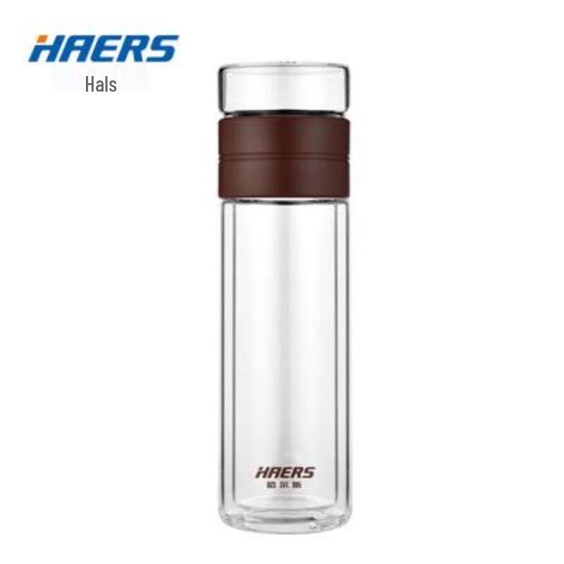 HAERS Double-layer Tea Infuser Glass Cup 300ml