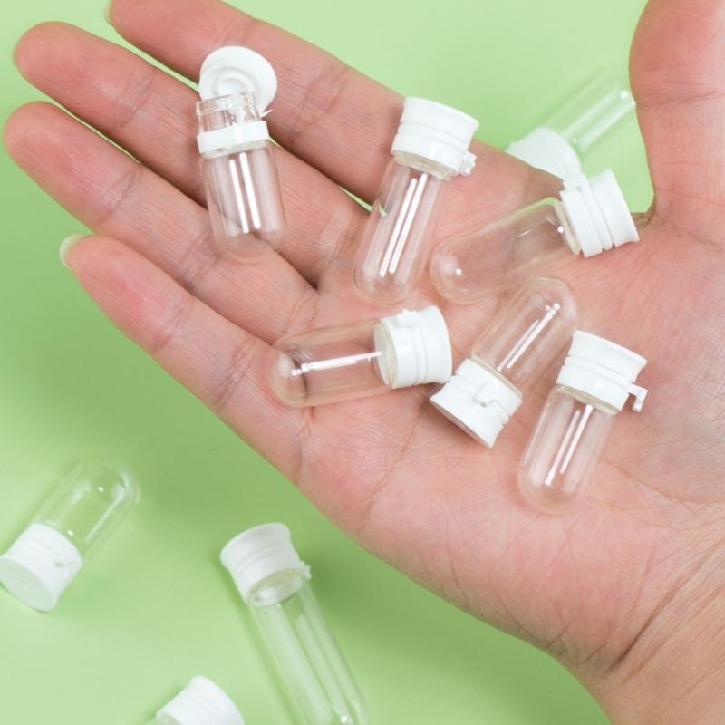 10pcs 2ml Portable Glass Vials Ideal for Perfume or Essential Oils Sturdy and Spill Proof for Traveler Daily Use
