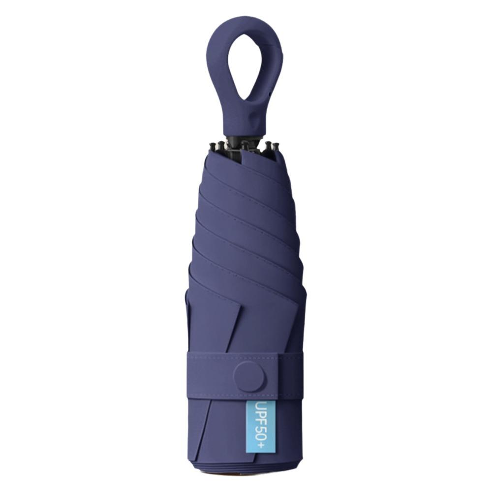 Folding Pocket Rain Umbrella UV Protection Sun Umbrella Fashion Travel Umbrella  Summer темно-синий
