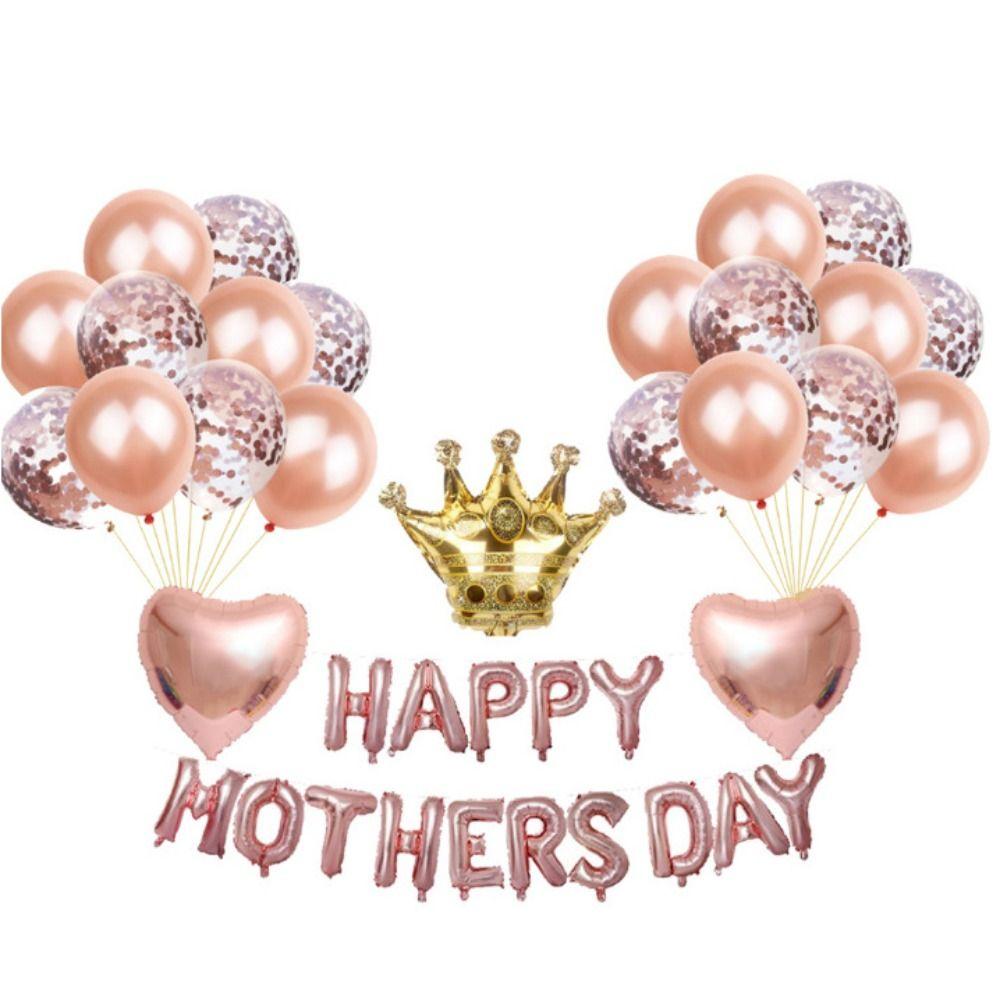 Rose Gold Mother's Day Foil Balloon DIY Decor Aluminum Film Balloons  Party Decor