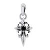 Pendant Top Necklace Top Cross Black Cubic Zirconia Silver 925 Accessory [Sears] Men's Women's Sp01-0032