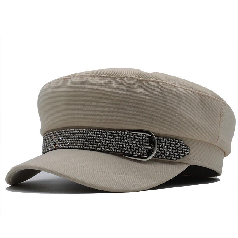 Black Beret Women'S Season Tide Japanese Octagonal Summer Vintage British Flat Top Navy Cap