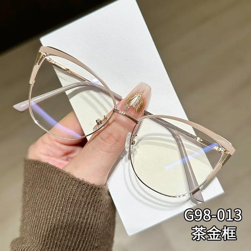

New Men Women Fashion Metal Eyeglass Frames Anti-Blue Light Glasses Light Weight And Comfortable Computer Goggles Whosale