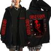 Horror Movie Obsession Nikki Merch Zipper Hoodies Men'S Women Casual Loose Long Sleeves Zip Up Hooded Sweatshirts Jackets Coats