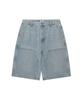 WACKY WILLY Double Knee Denim Shorts Blue