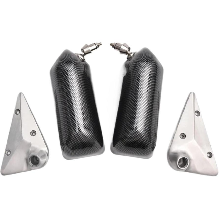 

Universal Racing Craft Square Carbon Fiber Car Side Mirror, Left & Right, Manual, Convex, Universal Mount