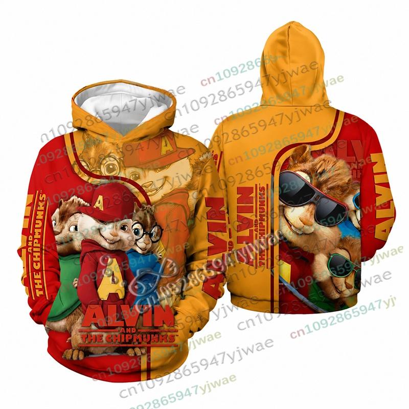 Autumn Alvin And The Chipmunks The Squeakquel's Sweatshirt For Best Friend Hoodies Halloween 3D Print Kid Pullover