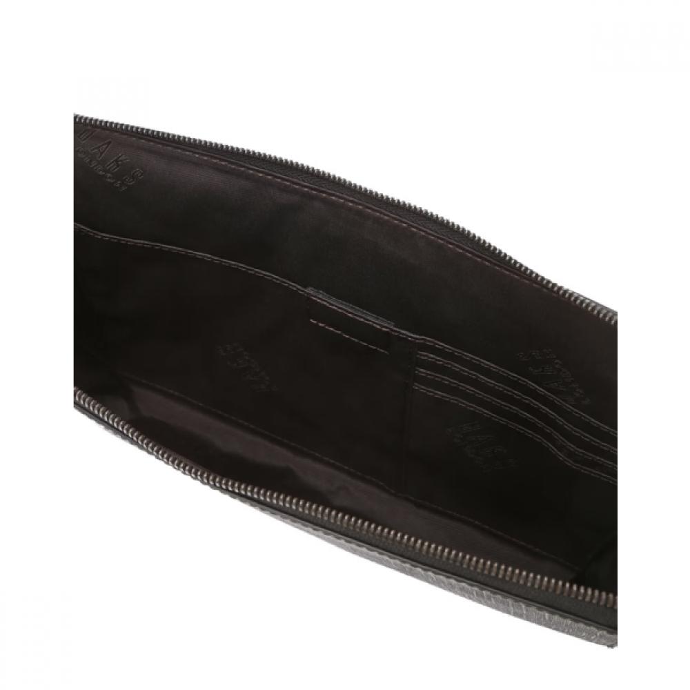 Daks Leather Clutch Bag Logo Pattern Black Dbba6f007bk