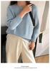 Korean-Style Loose Fit Women's Round Neck Thick Pure Cotton Long Sleeve Sweater for Autumn/Winter